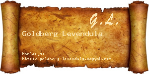 Goldberg Levendula névjegykártya